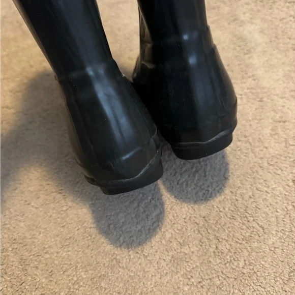 Hunter Original Tall Boots Matte Black w/ fleece liners SEE PHOTOS - Picture 6 of 11